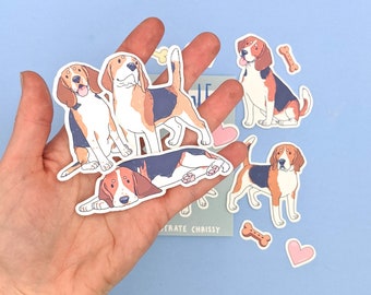 Juego de pegatinas de Beagle