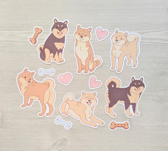 Shiba Dog Sticker Set Shiba Dog Sticker Set