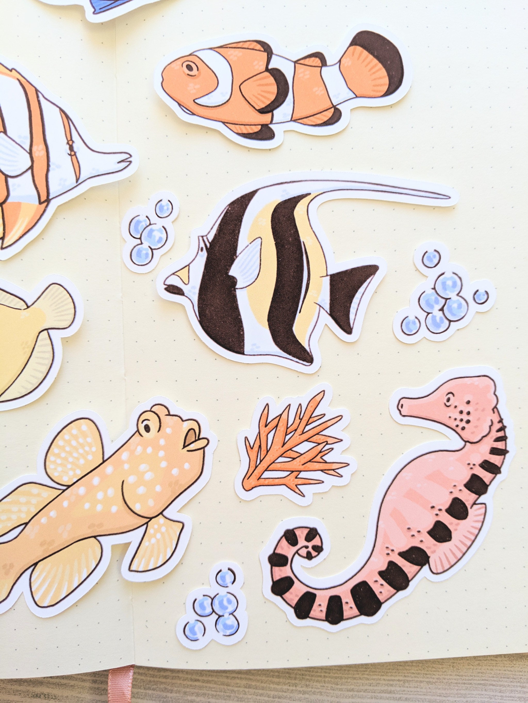 Tropical Fish Sticker Set Fish Stickers | Etsy