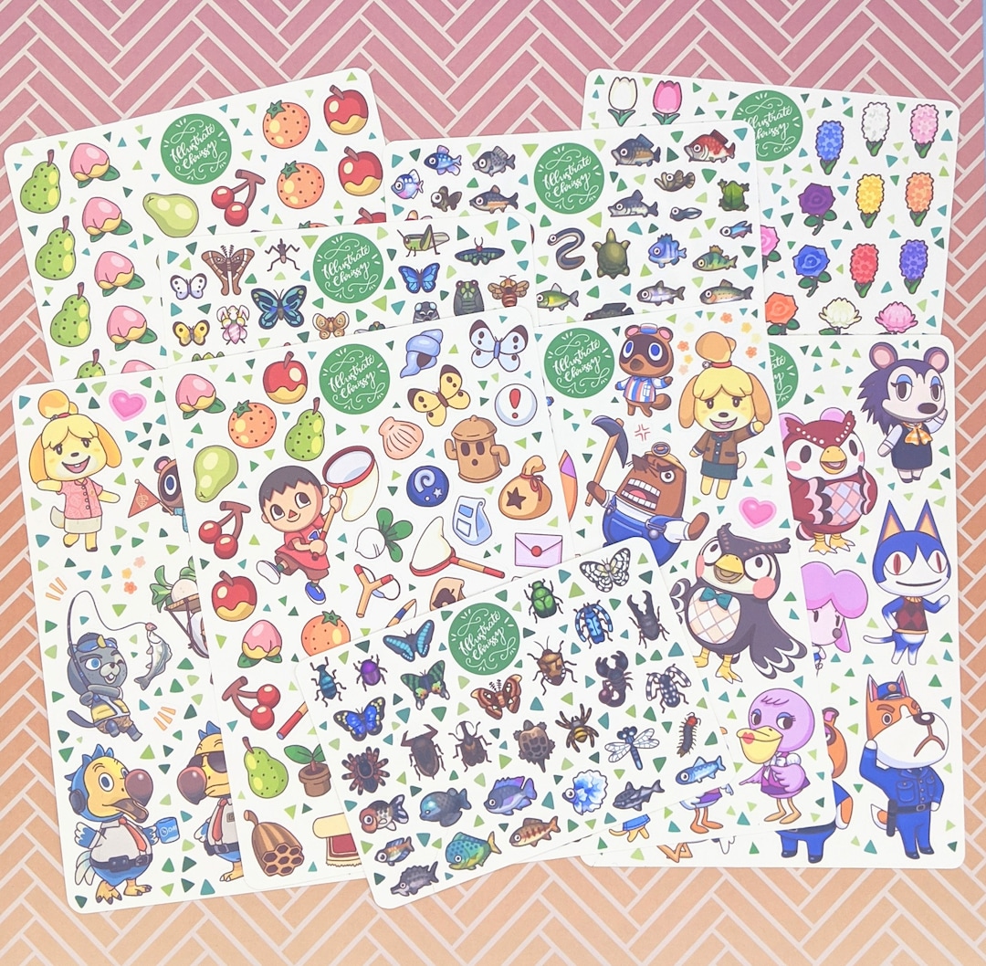 Animal Crossing New Horizons Sticker Pack Items Fruit - Etsy
