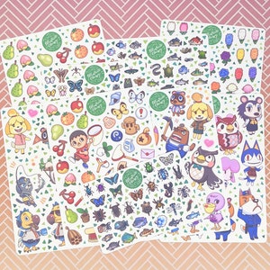 あつまれ どうぶつの森 ステッカーパック - アイテム - フルーツ - キャラクター - 虫 - 魚 - 海の生き物 - 花 - あつまれ どうぶつの森 アイランド ゲッタウェイ