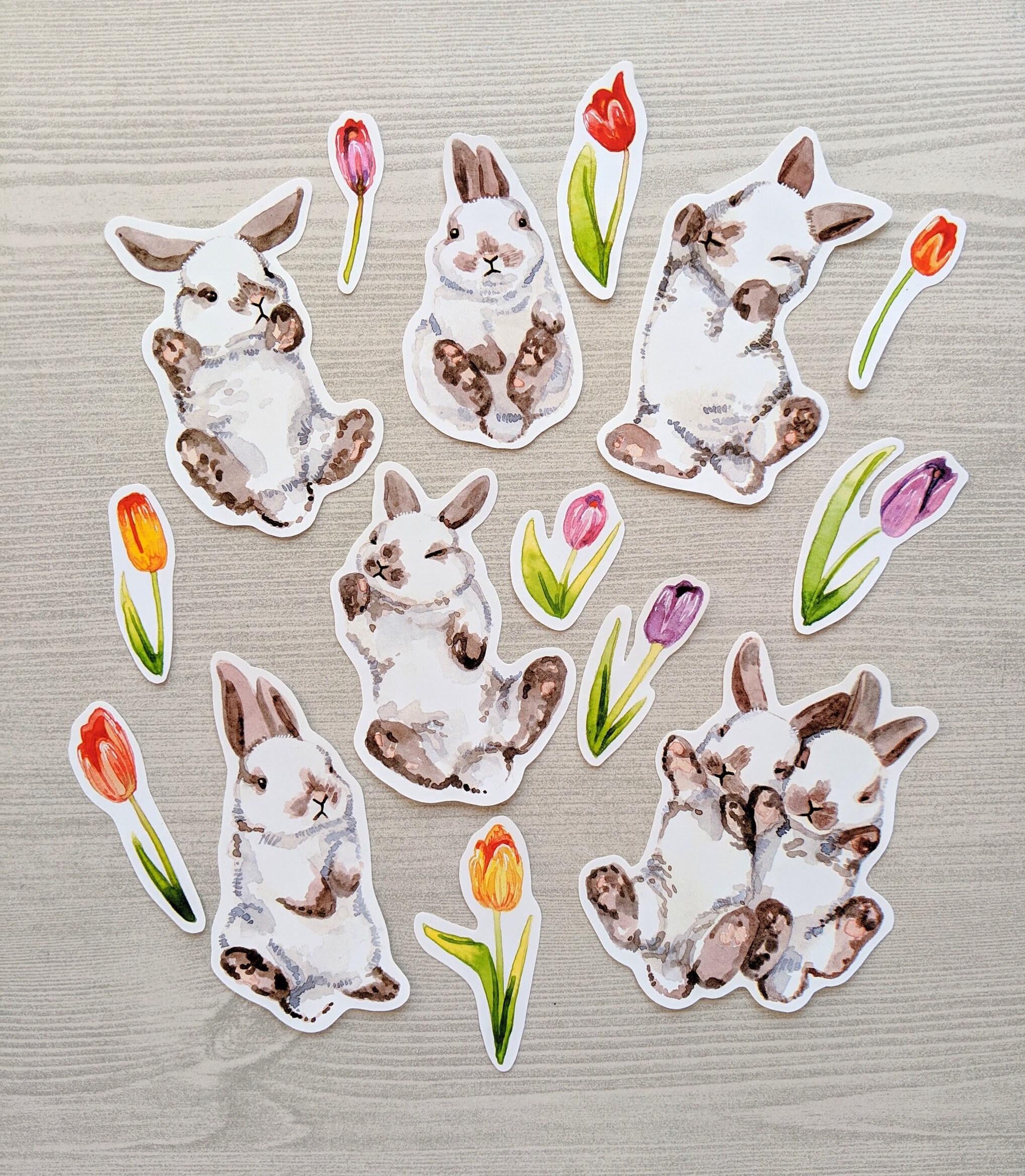 Bunny Sticker Set Spring Stickers Cute Stickers Easter | Etsy
