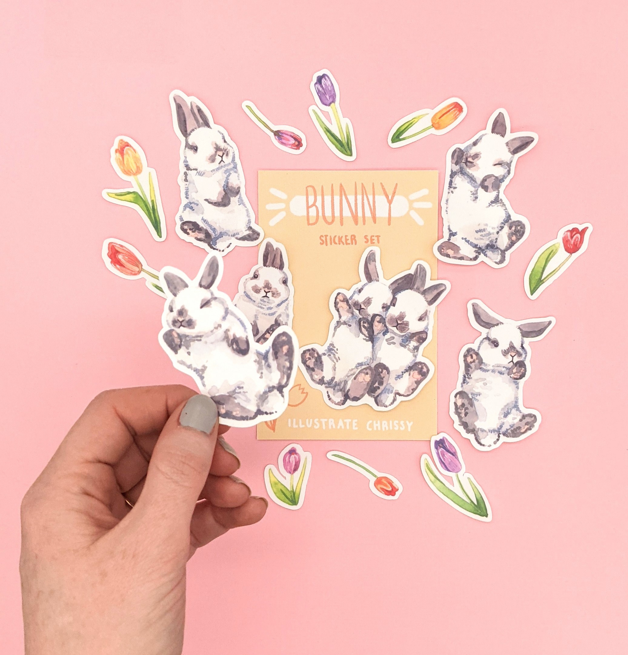 Spring Bonnie Sticker Bunny Sticker Set Spring Stickers Cute Stickers Easter | Etsy