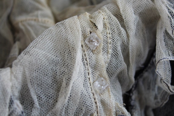 Edwardian Starry Mesh Blouse - Antique Clothing -… - image 5