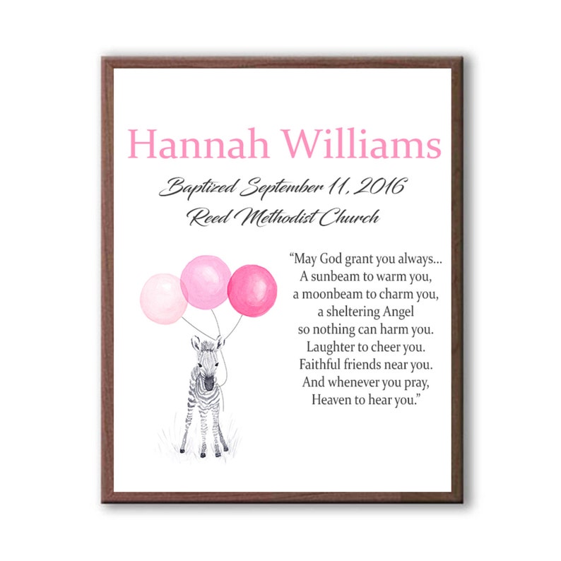 Baptism Gift Custom Christening Gift For Kids Goddaughter Dedication Day Baby Girl Personalized Baptism Animal Gift