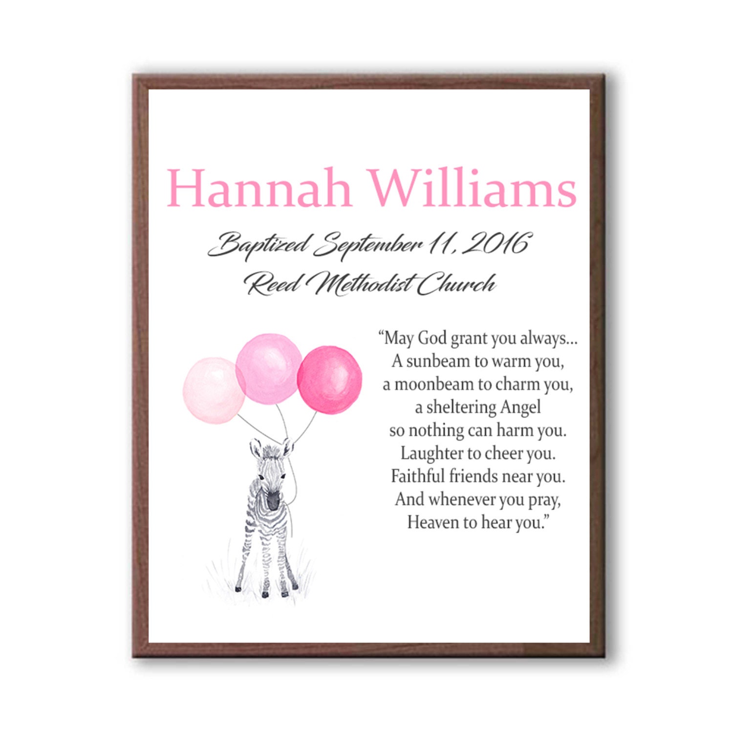 Baptism Gift Custom Christening Gift For Kids Goddaughter Dedication Day Baby Girl Personalized Baptism Animal Gift