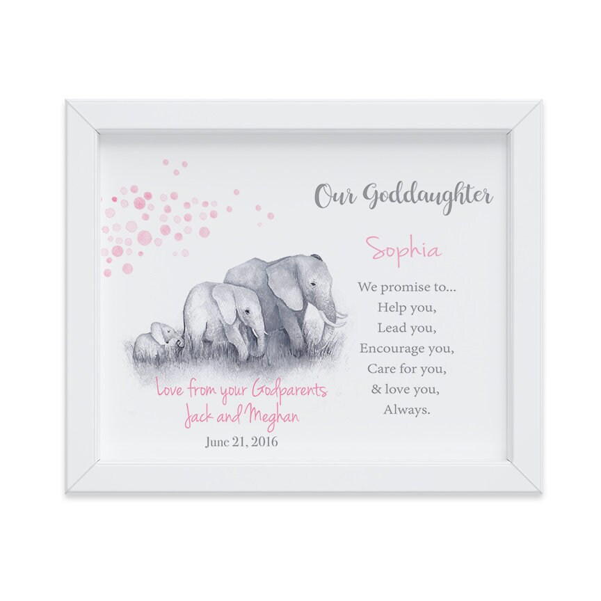 Goddaughter Gift, Customized Baptism Gift from Godparents ...