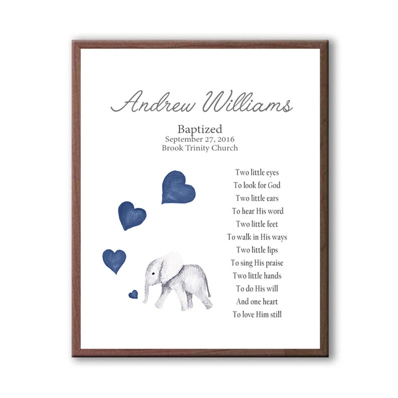 Baptism Gift From Godparents Baby Boy Christening Art Etsy
