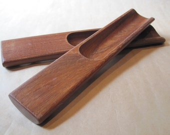 Vintage Dansk Danish Modern Teak Wood Salad Server Set Quistgaard Scoop Pair Large 12" Spoons Mid Century Modern JHQ International Designs