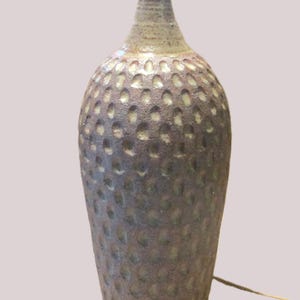 Vintage Tall Mid Century Studio Pottery Dimpled Table Lamp Refined ...