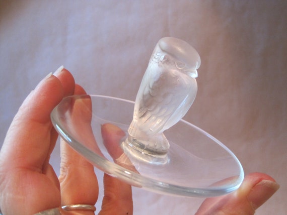 Vintage Lalique France Bird of Prey Ring Dish Fro… - image 5