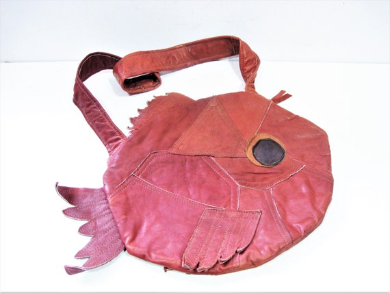 Vintage Patchwork Leather Purse Handbag Shoulder … - image 1