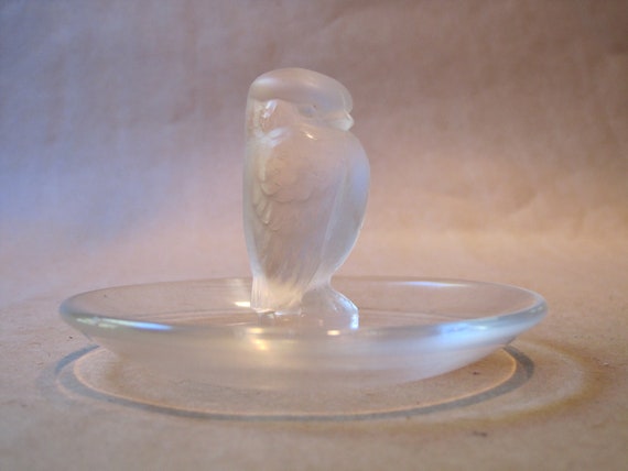 Vintage Lalique France Bird of Prey Ring Dish Fro… - image 9