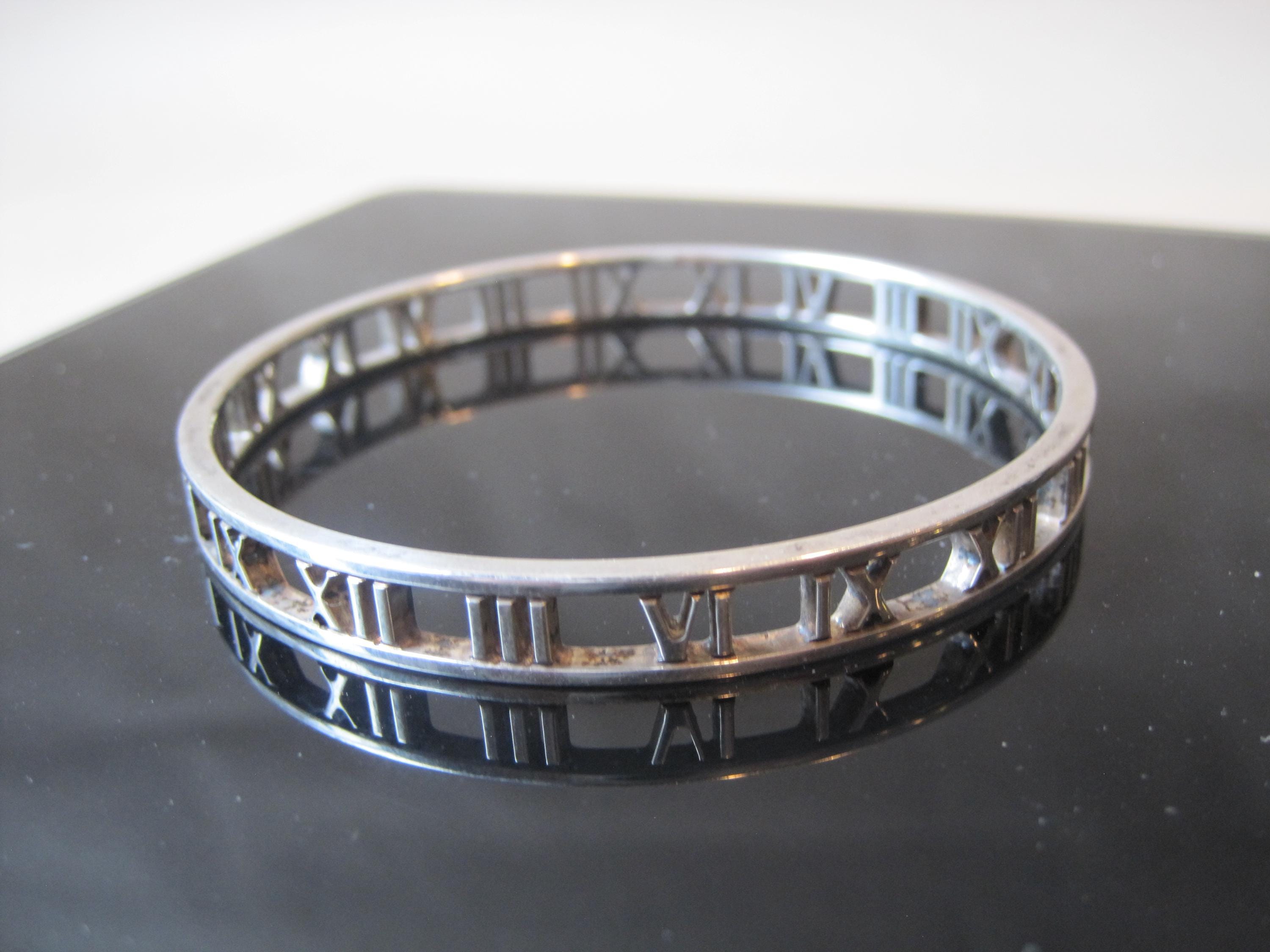 Vintage Tiffany & Co Sterling Silver Atlas Bangle Stacker Bracelet