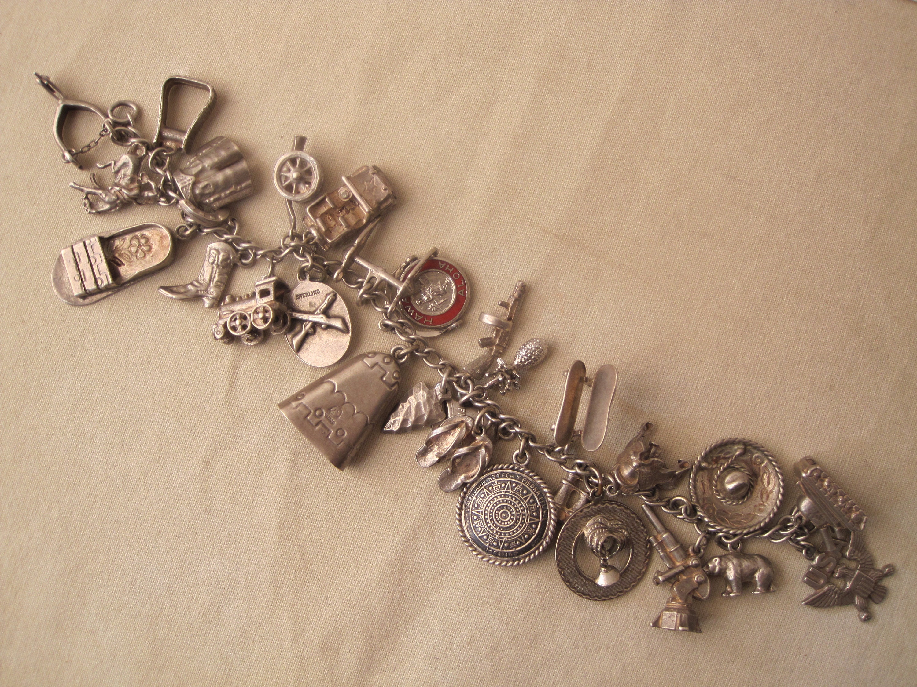  Acxico 50Pcs Antique Silver Wave Charm for Jewelry
