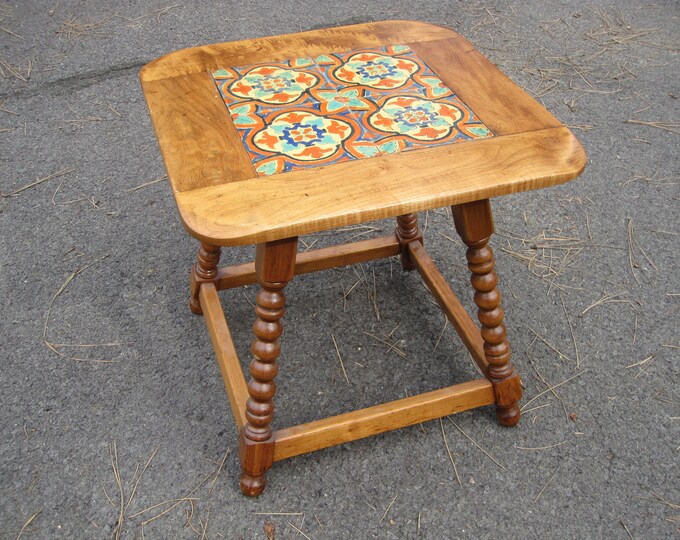 Vintage Tile Top Table 4 Tile Arts & Crafts Mission Art Deco Etsy