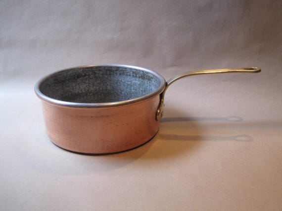 Heavy Italian Hammered Copper Professional Cookware 4 QT Sauce Pot