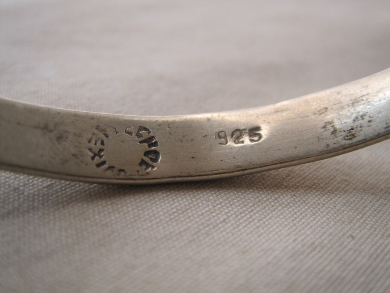 4 Vintage Solid 925 Sterling Silver Stacker Bangle Bracelet S4 Stamped Designs Mexico