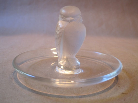 Vintage Lalique France Bird of Prey Ring Dish Fro… - image 2