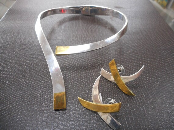 Vintage Taxco 950 Sterling Silver Cross Earrings … - image 3