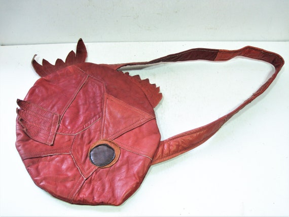 Vintage Patchwork Leather Purse Handbag Shoulder … - image 2