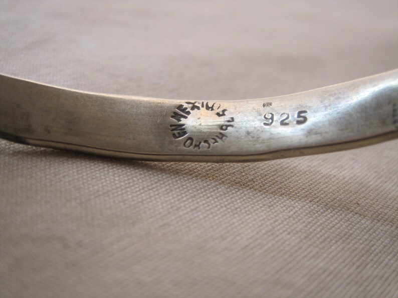 4 Vintage Solid 925 Sterling Silver Stacker Bangle Bracelet S4 Stamped Designs Mexico