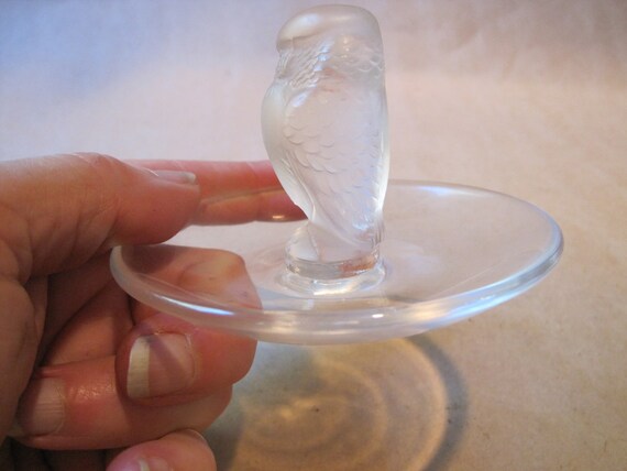 Vintage Lalique France Bird of Prey Ring Dish Fro… - image 6