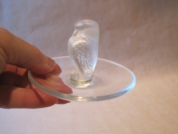 Vintage Lalique France Bird of Prey Ring Dish Fro… - image 7