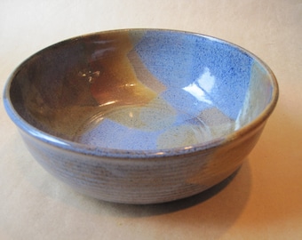 Vintage Studio Pottery Bowl, Drip Glaze Artist Made Bowl, Signed Bayman