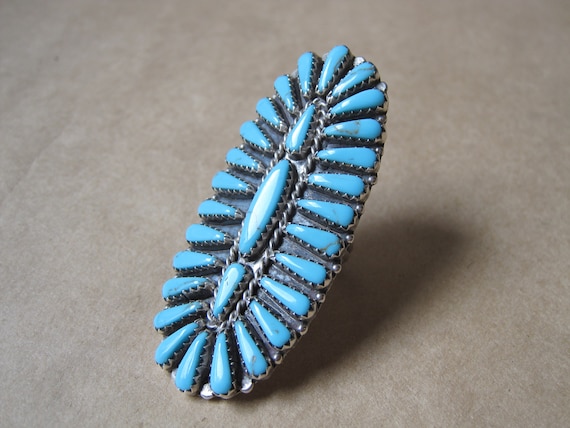 Huge Betsy Nez Vintage Native American Navajo Sky Blue Turquoise Sterling Silver Bracelet Huge Betsy Nez Vintage Native American Navajo Sky Blue Turquoise Sterling Silver Bracelet