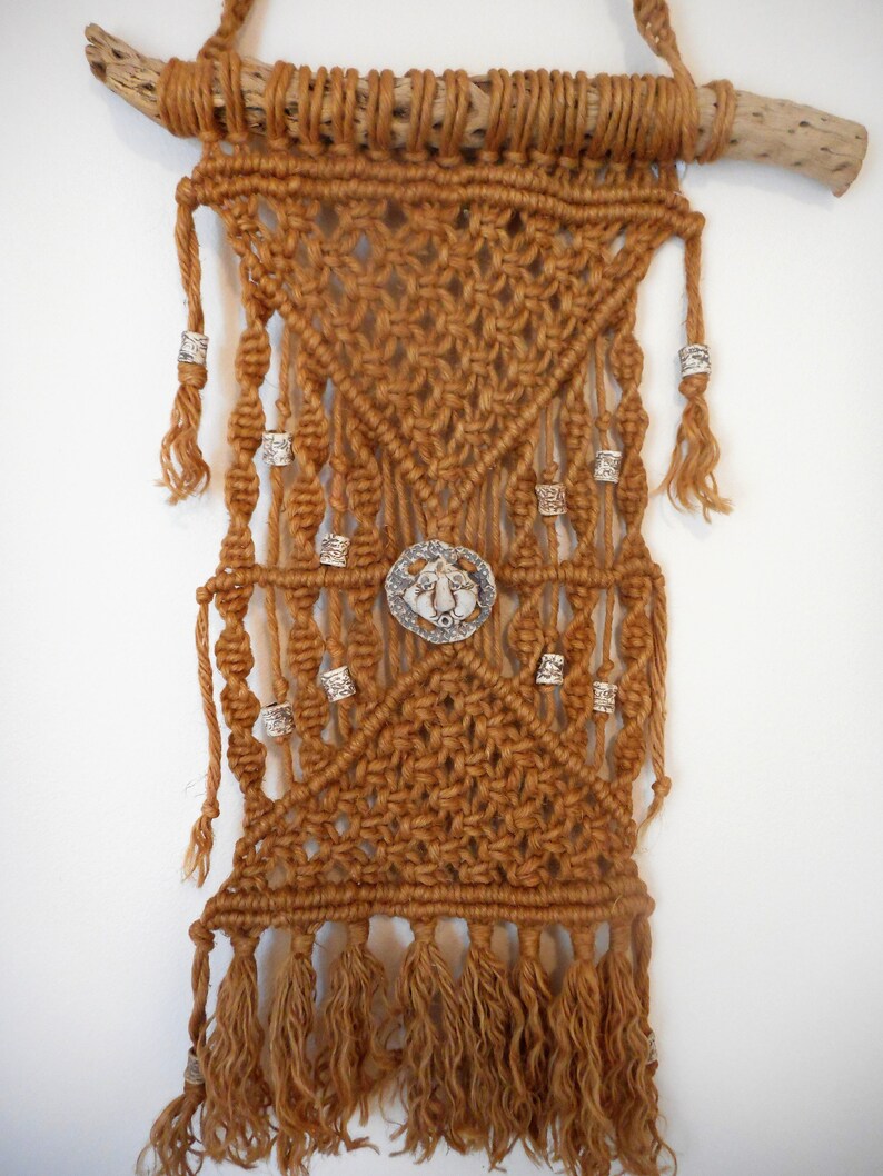 Suspension Boheme Jute Vintage en Macramé