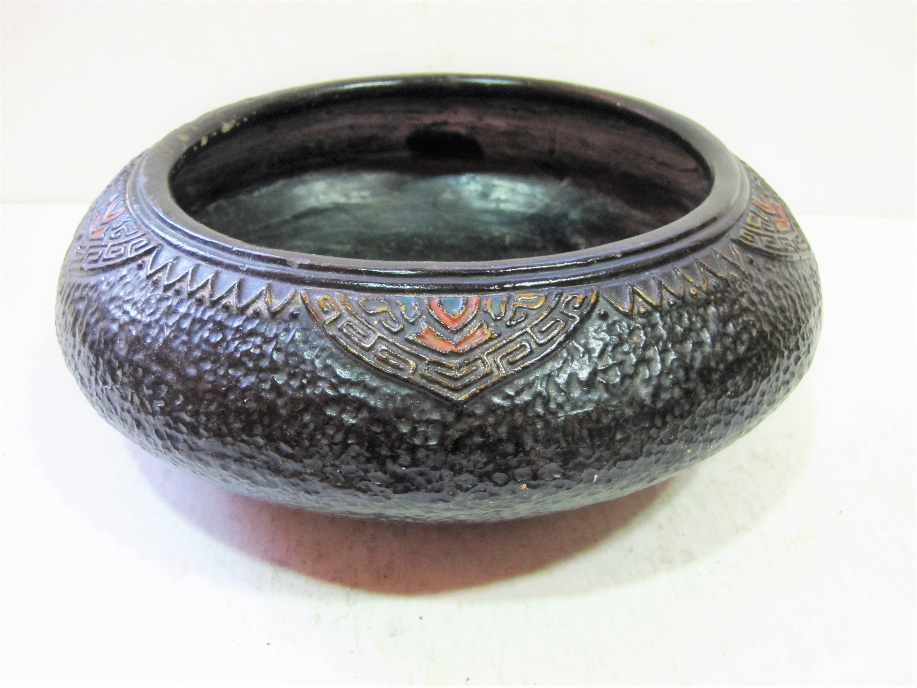 Tokanabe Black Pottery Footed Bowl Japan Antique Japanese Matte Pottery Center Bowl 9 Embossed Dish Art Deco Nouveau Geometric Design 1930s - Etsy Tokanabe Black Pottery Footed Bowl Japan Antique Japanese Matte Pottery Center Bowl 9 Embossed Dish Art Deco Nouveau Geometric Design 1930s - Etsy
