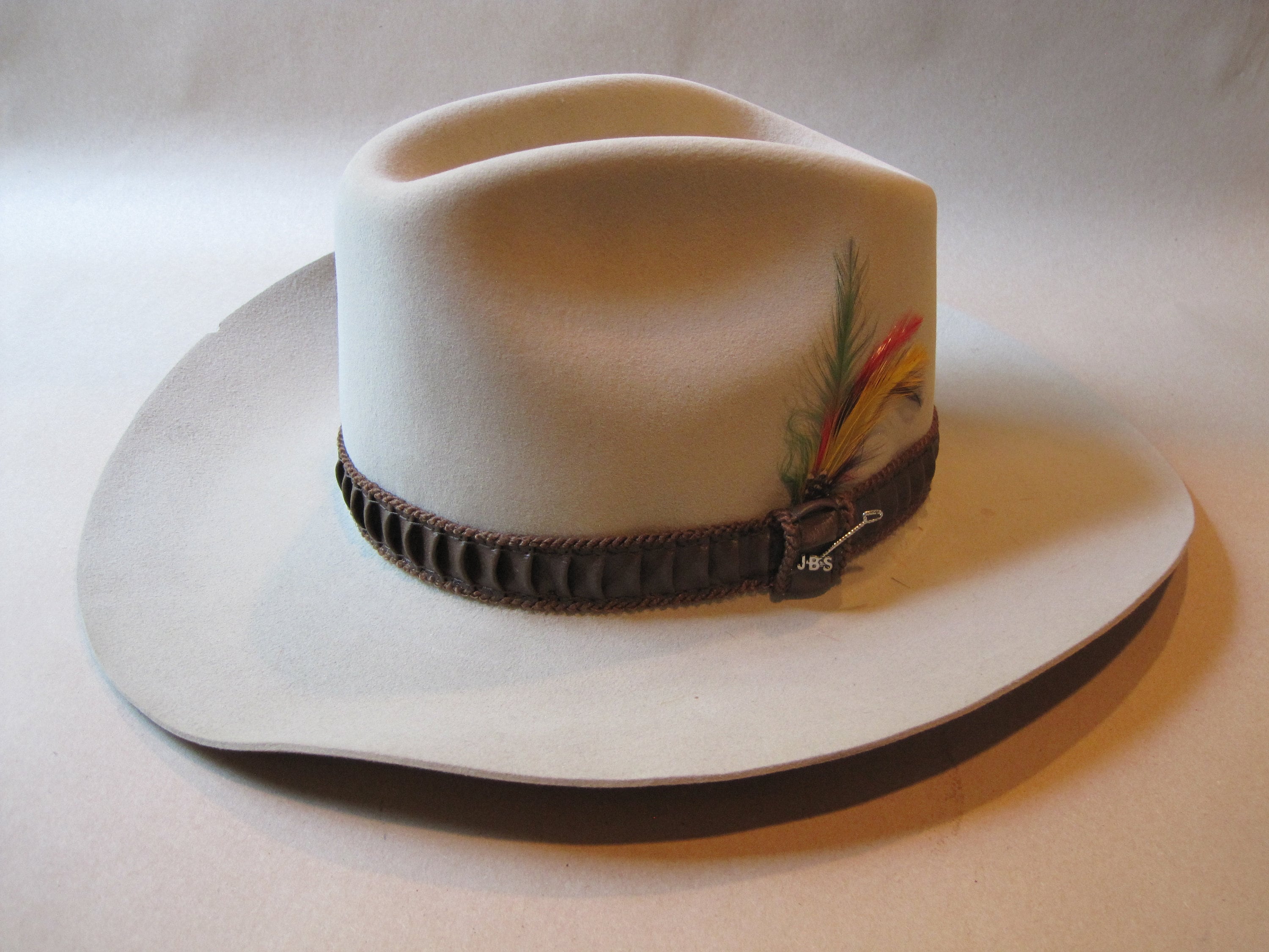 Feather Saver, Hat Feather Tie, Custom Painted Leather Concho Feather Saver, Western Retro Hat Accessories, Art, Attach Feather to Hat
