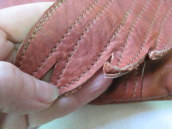 Vintage Patchwork Leather Purse Handbag Shoulder … - image 8
