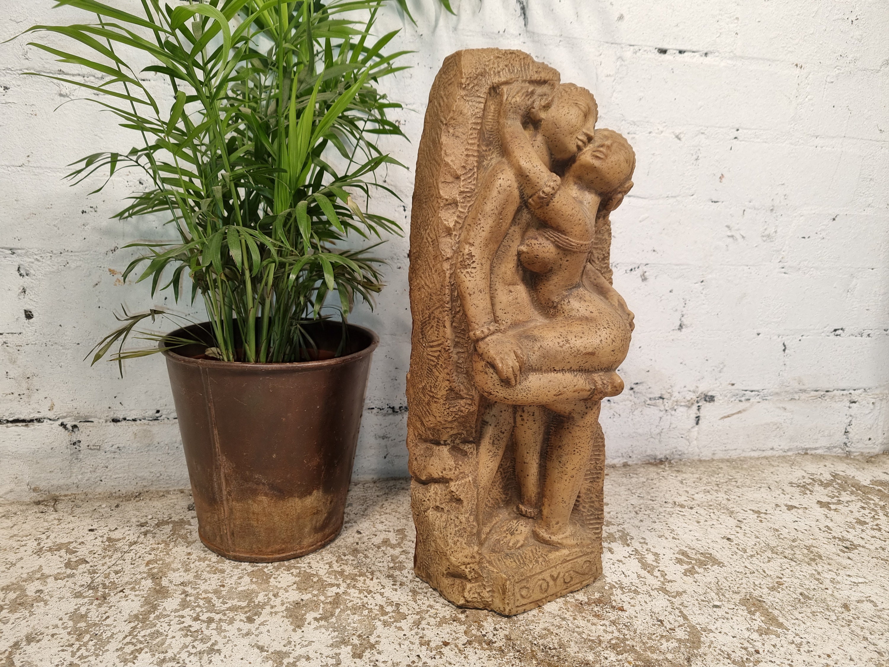 Vintage Indian Composite Loving Couple Hindu Temple Statue Etsy