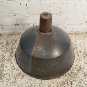 Vintage Industrial Large Enamel Factory Light Shade Hanging Pendant ...