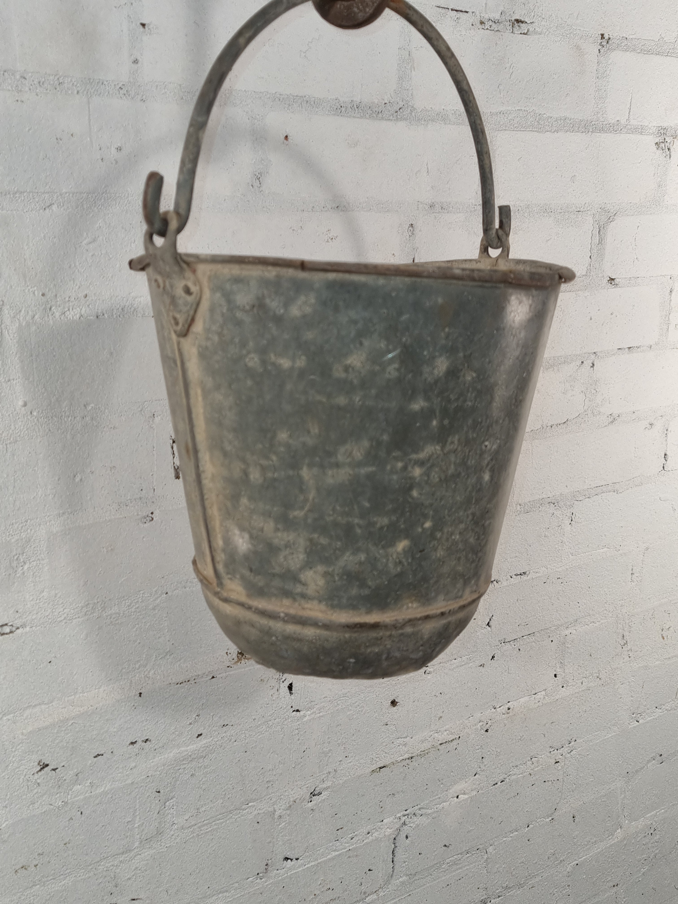 Galvanised Indian Vintage Metal Fire Bucket Garden Planter Etsy
