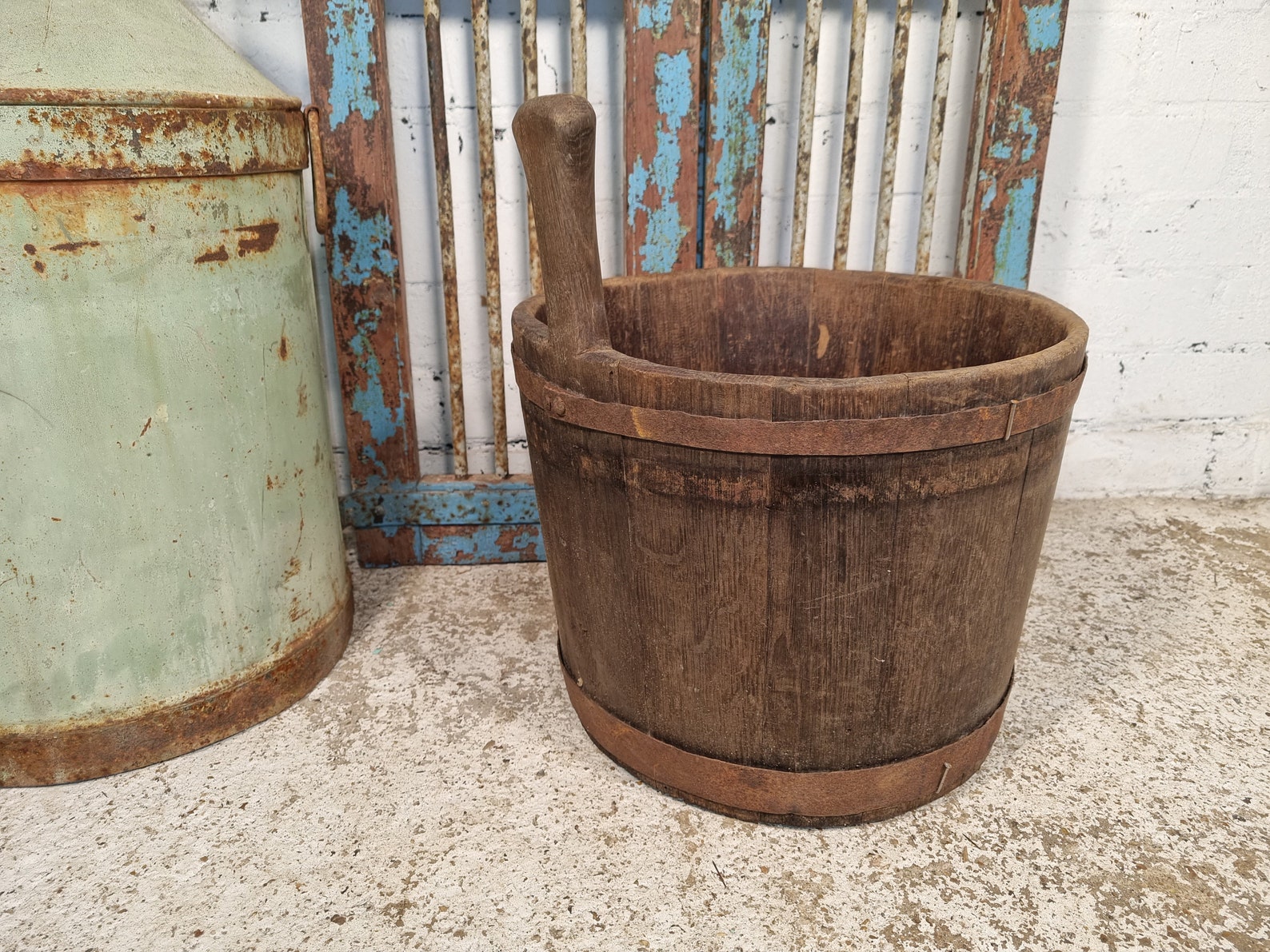 Antique Primitive 19th Century Oak Piggin Bucket With Handle Etsy UK