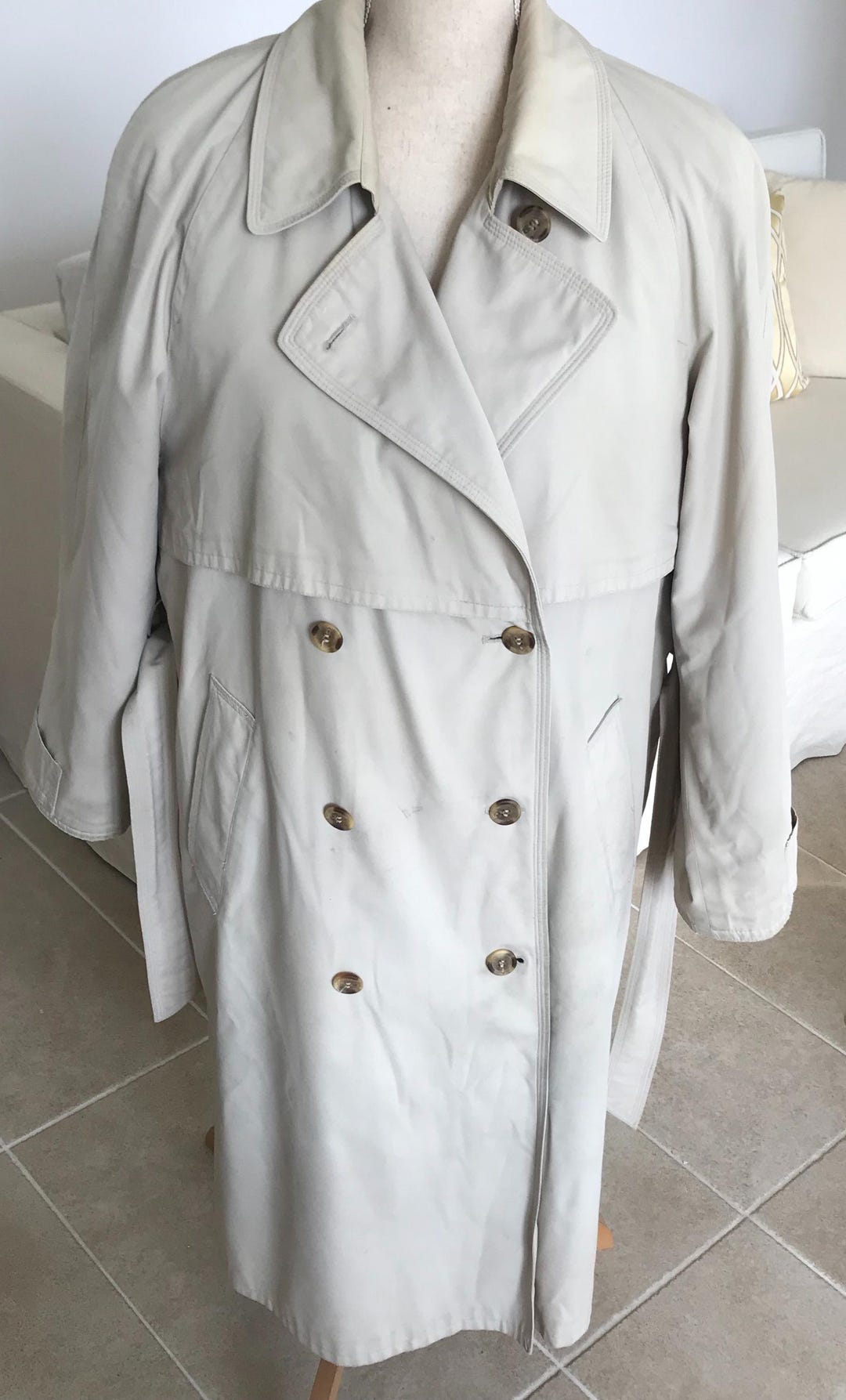 Men's Three Quarter Trench Coat Beige main image 1