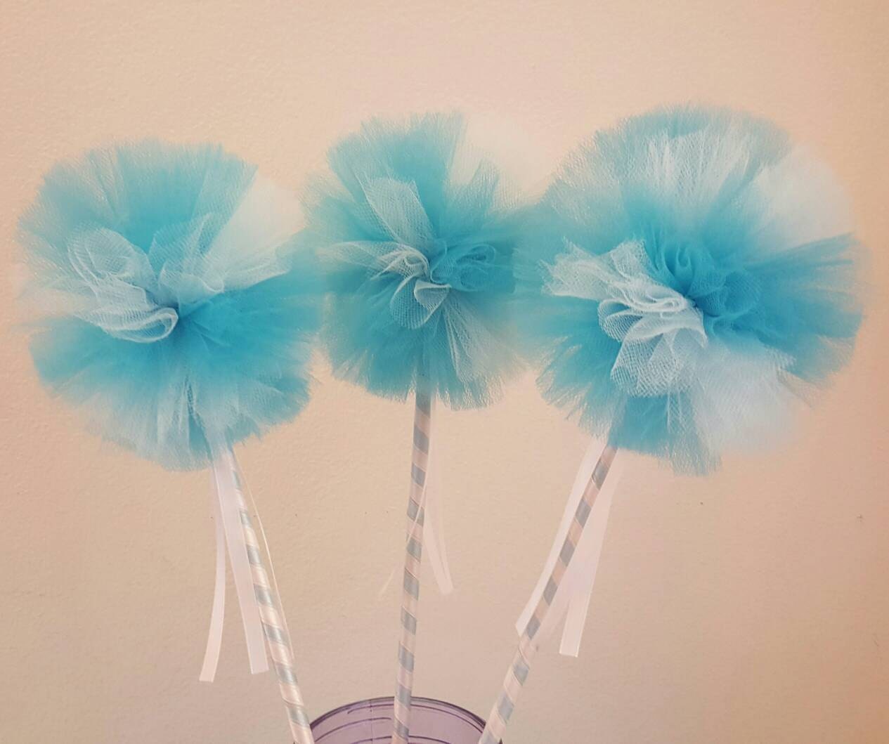Light Blue Turquoise Aqua White Fairy Princess Birthday