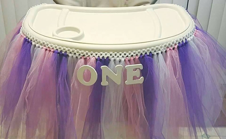 Tutu Table Skirt High Chair Banner Tulle Image 0