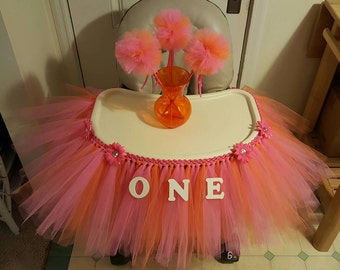 HIGH CHAIR TUTU - Girls birthday decoration