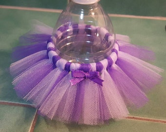 birthday party favor, bottle tutu, princess party, baby shower favor, bridal shower favor shower decoration purple birthday party decoration