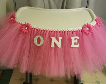 HIGH CHAIR TUTU - Girls Pink Party Decoration