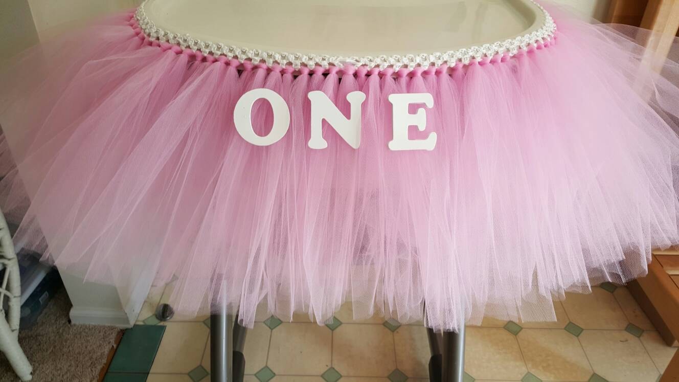 Tutu Table Skirt High Chair Tutu High Chair Banner tulle Etsy