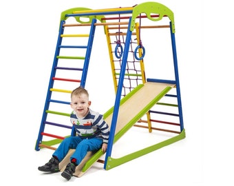 Play Sport Baby Ladder Wooden Gym Game Toys Garden Playground Kids Children Home 