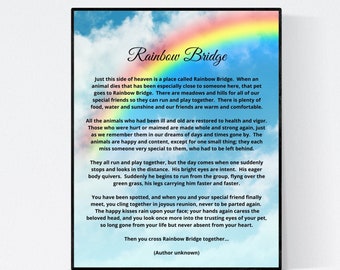 Rainbow Bridge Gift Etsy