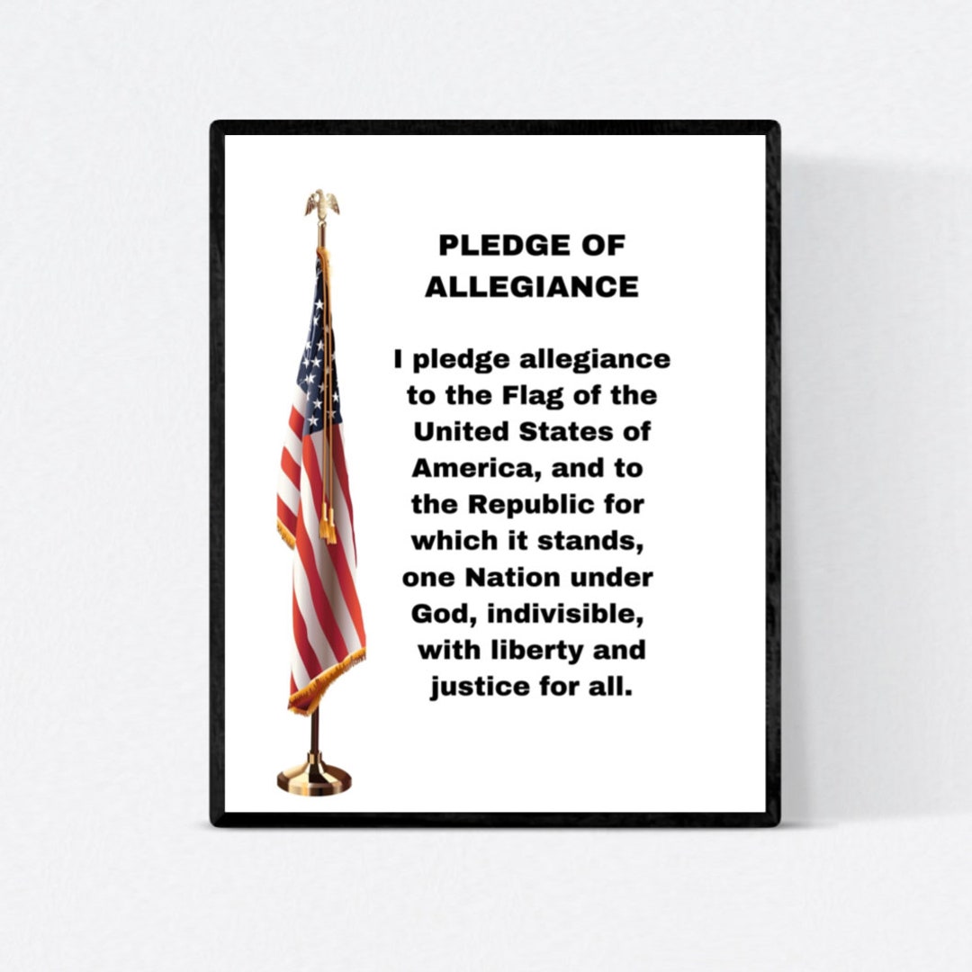 pledge-of-allegiance-wall-art-8x10-framed-or-unframed-color-print-for-home-decor-or-gift-for-teacher-veteran-or-other-military-person-etsy for Free Pledge Of Allegiance Printable PLEDGE OF ALLEGIANCE Wall Art 8x10 Framed or Unframed Color Print for Home Decor or Gift for Teacher Veteran or Other Military Person - Etsy for Free Pledge Of Allegiance Printable