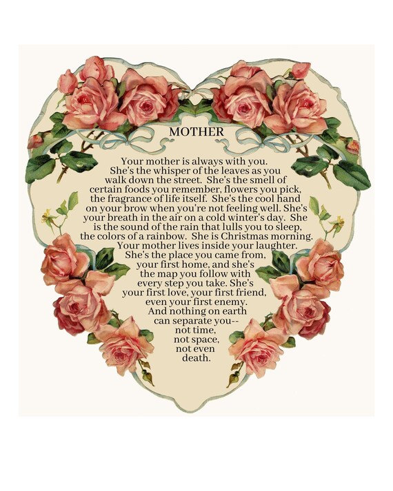 Your Mother Is Always With You Your Mother Is Always With You 8 X 10 Art Print Unframed | Etsy Hong Kong