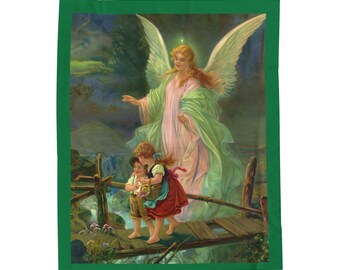 Plush GUARDIAN ANGEL BLANKET 50 x 60 Inches for Home Decor or Gift